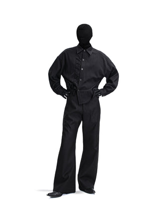 [SOUTH FISH] pleated long shirt