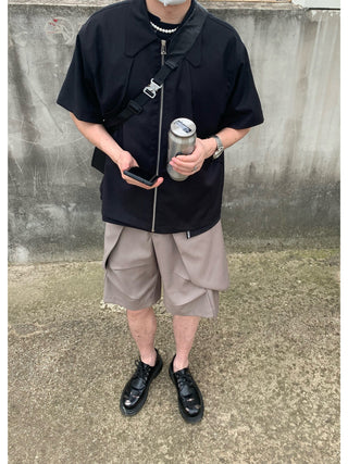[SOUTH FISH] pleated cropped pants