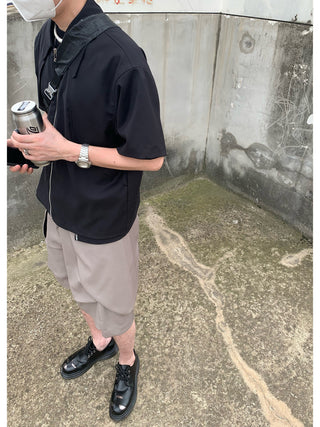 [SOUTH FISH] pleated cropped pants
