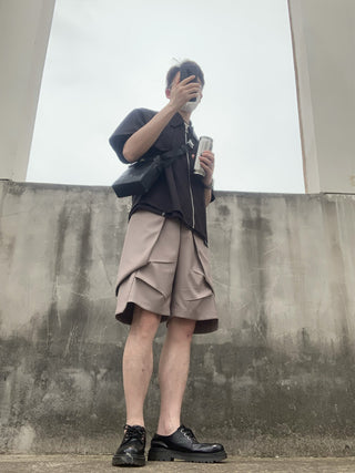 [SOUTH FISH] pleated cropped pants