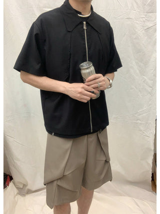 [SOUTH FISH] pleated cropped pants