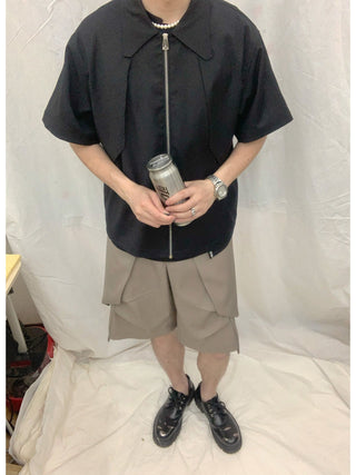 [SOUTH FISH] pleated cropped pants