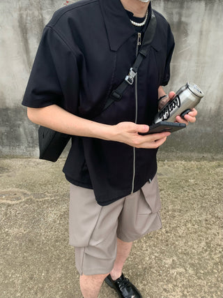 [SOUTH FISH] pleated cropped pants