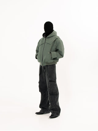 [SOUTH FISH] canvas fur coat
