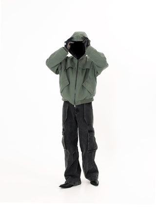 [SOUTH FISH] canvas fur coat