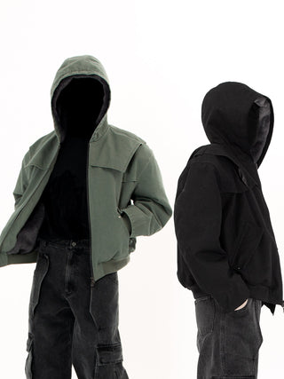 [SOUTH FISH] canvas fur coat