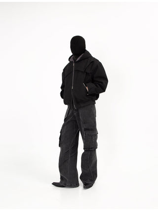 [SOUTH FISH] canvas fur coat