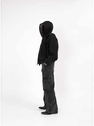 [SOUTH FISH] canvas fur coat