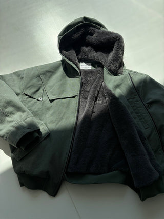 [SOUTH FISH] canvas fur coat
