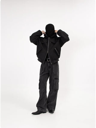 [SOUTH FISH] canvas fur coat