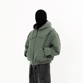 [SOUTH FISH] canvas fur coat