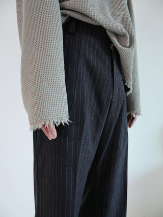 [SOUTH FISH] striped wool pants