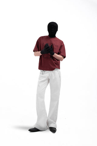 [SOUTH FISH] embroidered white jeans