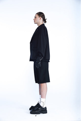 [SOUTH FISH] rivet pleated pants