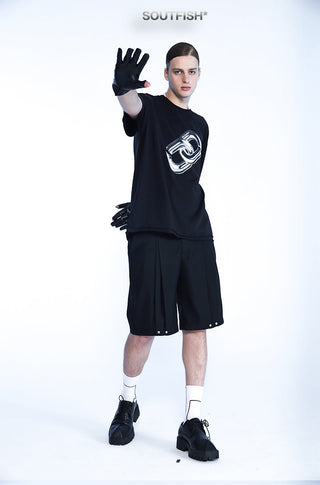 [SOUTH FISH] rivet pleated pants