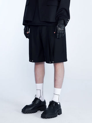 [SOUTH FISH] rivet pleated pants