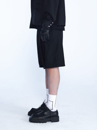 [SOUTH FISH] rivet pleated pants