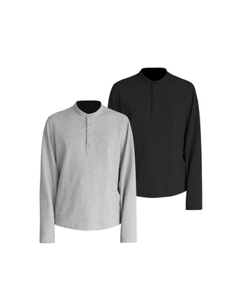 [SOUTH FISH] henley collar tee