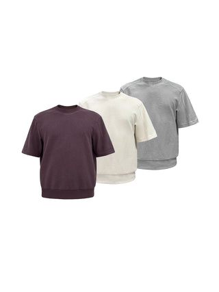 [SOUTH FISH] ribbed short tee