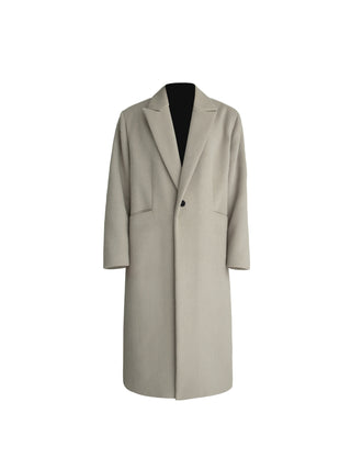 [SOUTH FISH] woolen mid-length coat