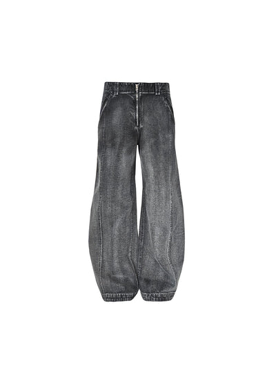 [SOUTH FISH] baggy denim trousers