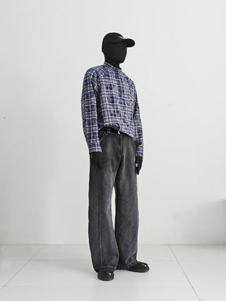[SOUTH FISH] baggy denim trousers
