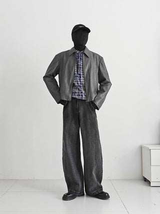 [SOUTH FISH] baggy denim trousers