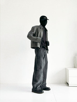 [SOUTH FISH] baggy denim trousers