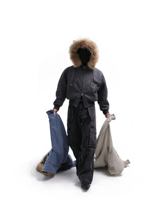 [SOUTH FISH] heavy canvas coat