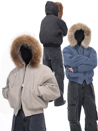 [SOUTH FISH] heavy canvas coat