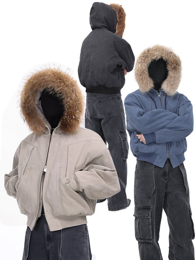 [SOUTH FISH] heavy canvas coat