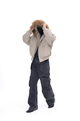 [SOUTH FISH] heavy canvas coat