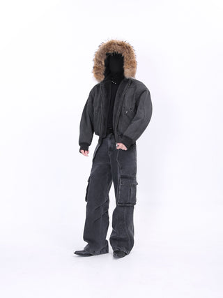 [SOUTH FISH] heavy canvas coat