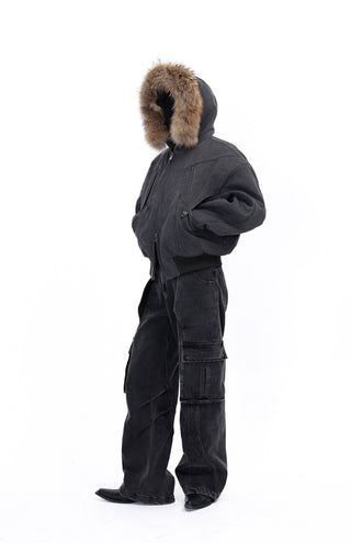 [SOUTH FISH] heavy canvas coat