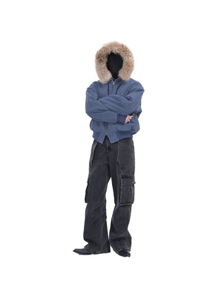 [SOUTH FISH] heavy canvas coat
