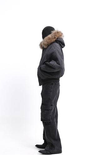 [SOUTH FISH] heavy canvas coat