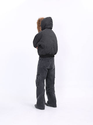 [SOUTH FISH] heavy canvas coat