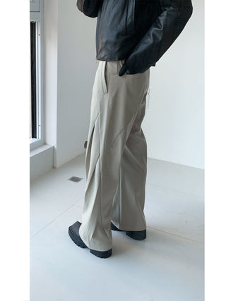 [SOUTH FISH] fleece wide-leg pants