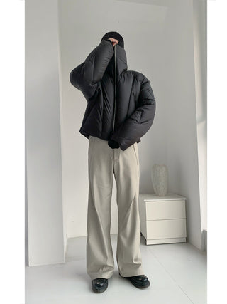 [SOUTH FISH] fleece wide-leg pants