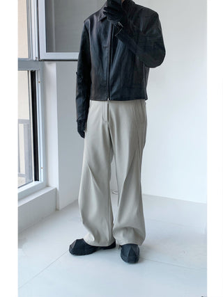 [SOUTH FISH] fleece wide-leg pants
