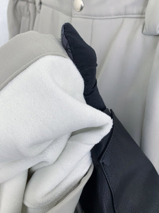 [SOUTH FISH] fleece wide-leg pants