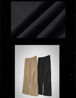 [SOUTH FISH] pleated wide-leg pants