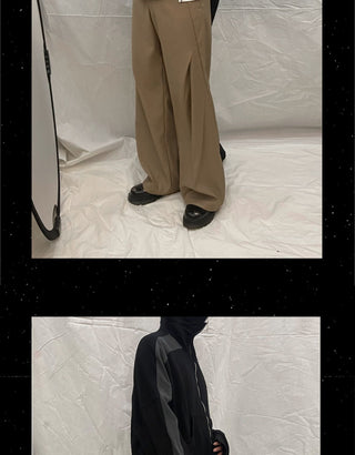 [SOUTH FISH] pleated wide-leg pants