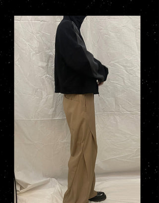 [SOUTH FISH] pleated wide-leg pants