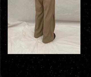 [SOUTH FISH] pleated wide-leg pants