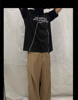 [SOUTH FISH] pleated wide-leg pants