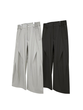 [SOUTH FISH] pleated wide-leg pants