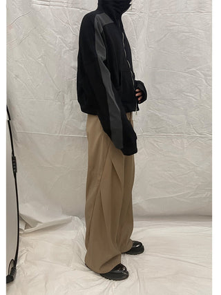 [SOUTH FISH] pleated wide-leg pants