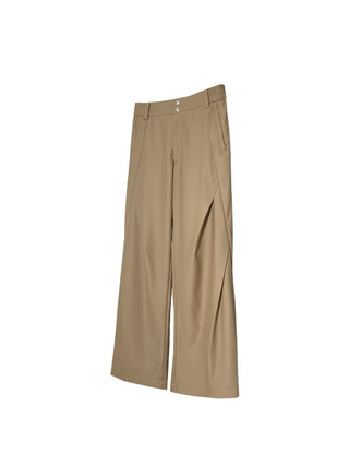 [SOUTH FISH] pleated wide-leg pants