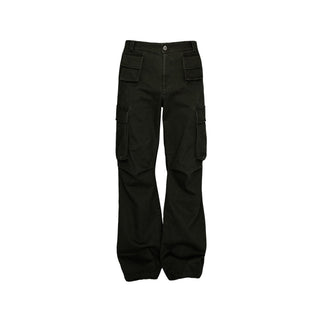 [SOUTH FISH] distressed overalls